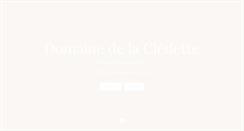 Desktop Screenshot of domaine-de-la-cledette.com